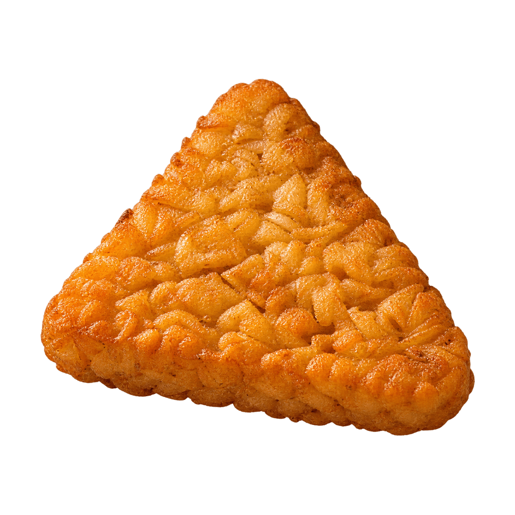 Triangular hash brown